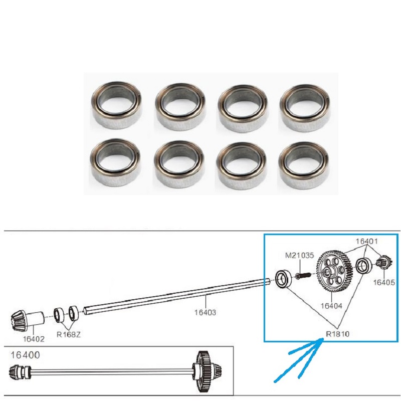 MJX Hyper Go 16208 Parts Roll Bearing
