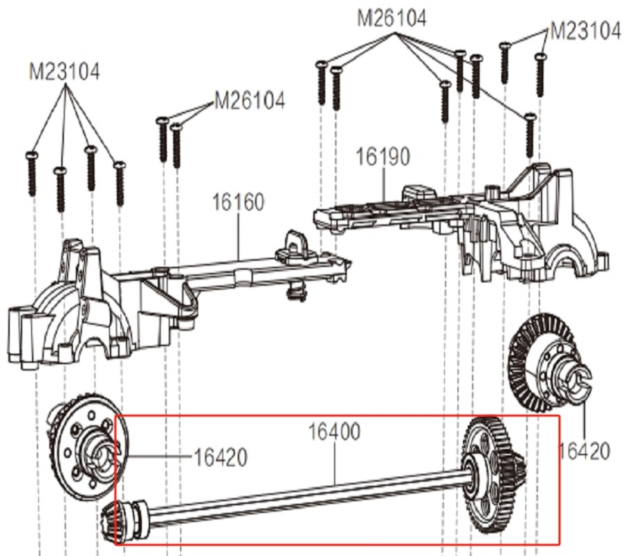 MJX Hyper Go 16209 High Speed RC Car Parts Metal Drive Shaft Assembly 16400