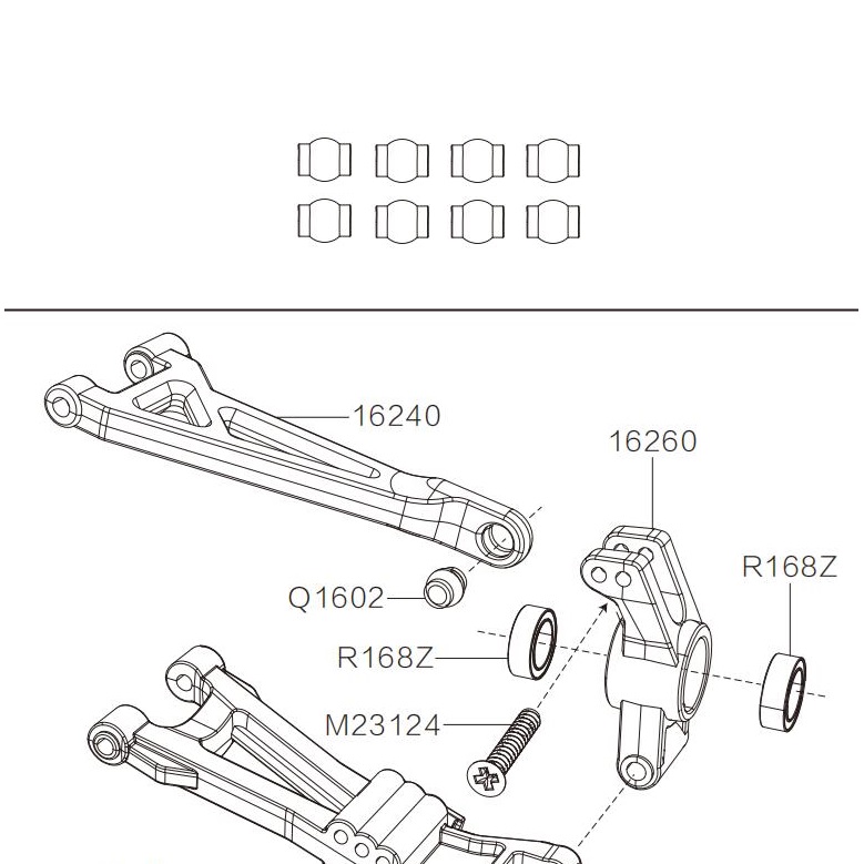 MJX Hyper Go 16209 Parts Ball Head Q1602