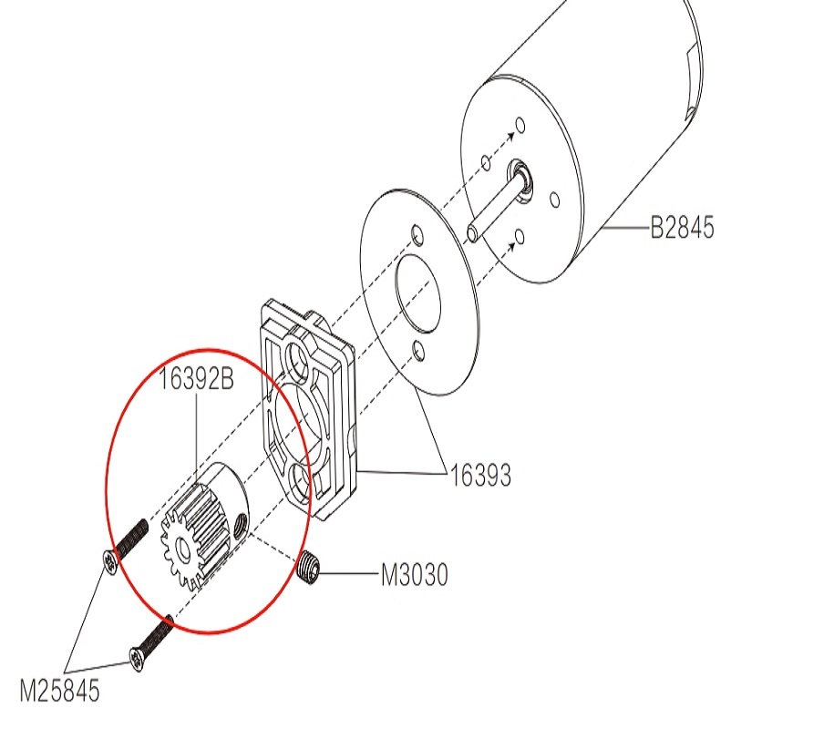 MJX Hyper Go 16210 RC Car Parts Motor Gear 16392B