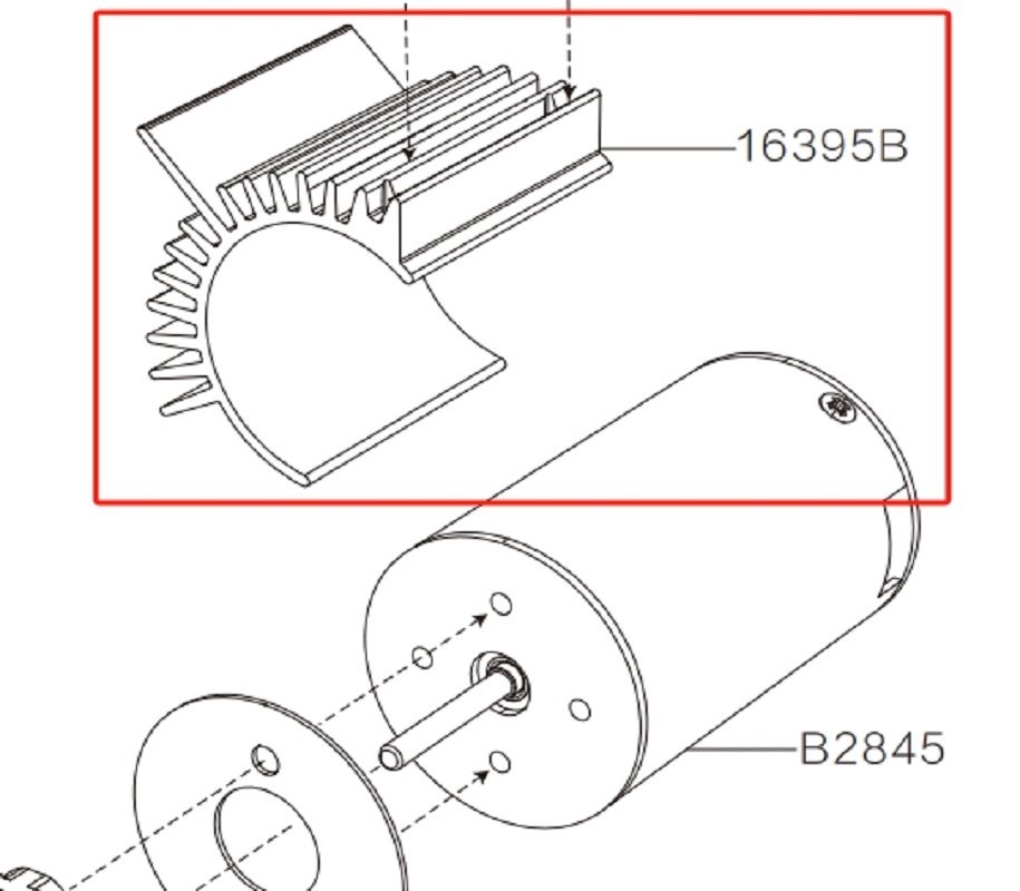 MJX Hyper Go 16210 High Speed Racing Car Parts Motor Cooling Kit 16395B