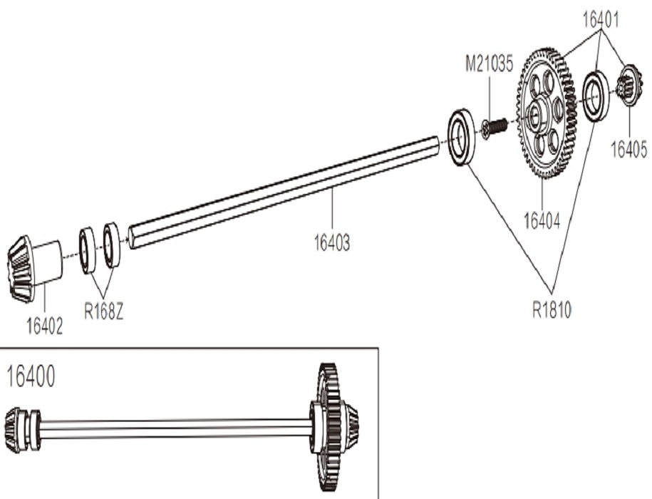 MJX Hyper Go 16210 High Speed Racing Car Parts Metal Drive Shaft Assembly 16400