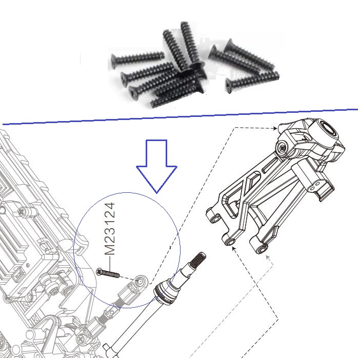 MJX Hyper Go 16210 Parts 2.3X12mm Screws M23124