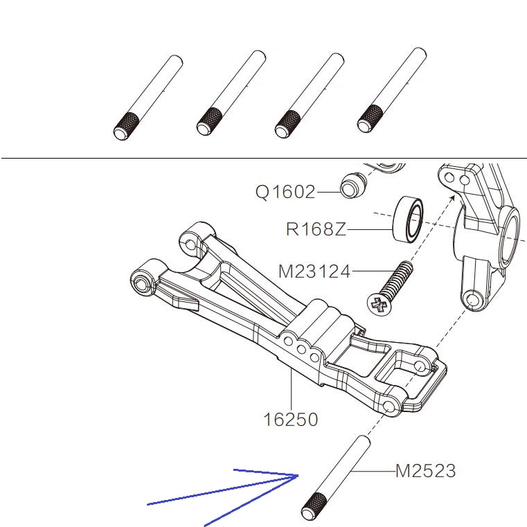 MJX Hyper Go 16210 Parts Rear Fixing Seat Latch M2523
