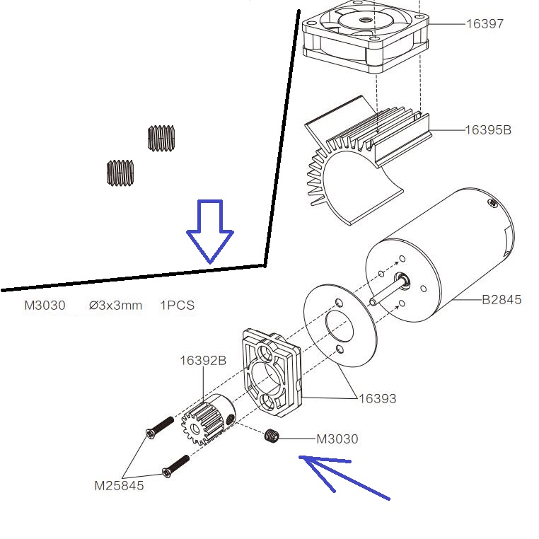MJX Hyper Go 16210 Parts 3X3MM Screws M3030