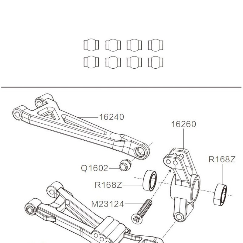 MJX Hyper Go 16210 Parts Ball Head Q1602