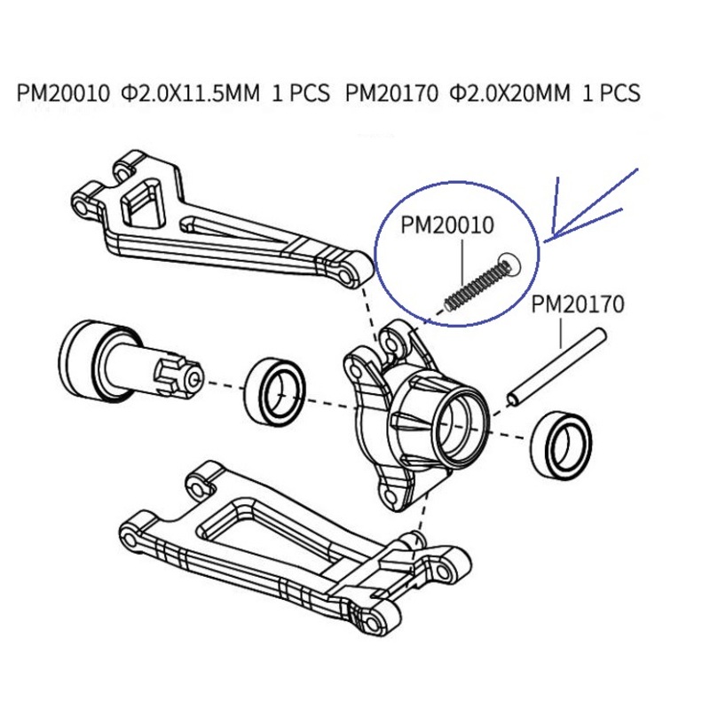 MJX Hyper Go 20208 Parts 2.0x11.5mm Screws PM20010