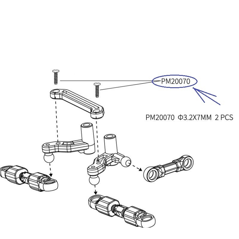 MJX Hyper Go 20208 Parts 3.2X7MM Screws PM20070