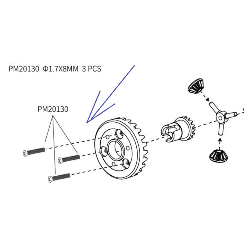 MJX Hyper Go 20208 Parts 1.7x8MM Screws PM20130