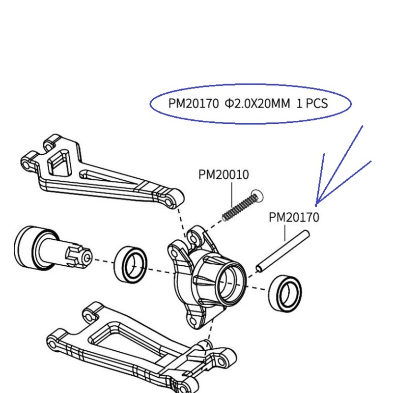 MJX Hyper Go 20208 Parts 2.0x20MM Optical Axis PM20170