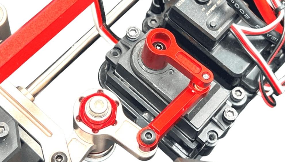 MJX Hyper Go 7304 Upgrade Parts Servo Arm and Servo Steering  Linkage Red Overview