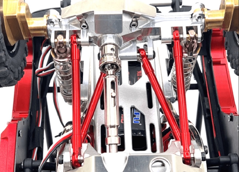 MJX-Hyper-Go-H12Y-Upgrade-Parts-Chassis-Mounting-Tie-Rods-Red-Overview-1