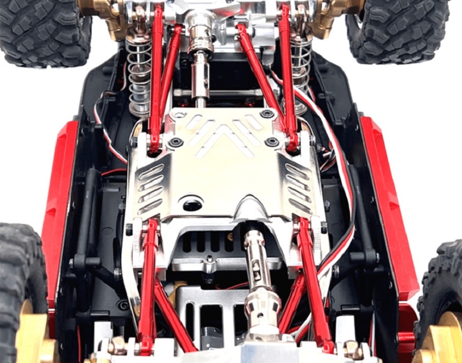 MJX-Hyper-Go-H12Y-Upgrade-Parts-Chassis-Mounting-Tie-Rods-Red-Overview