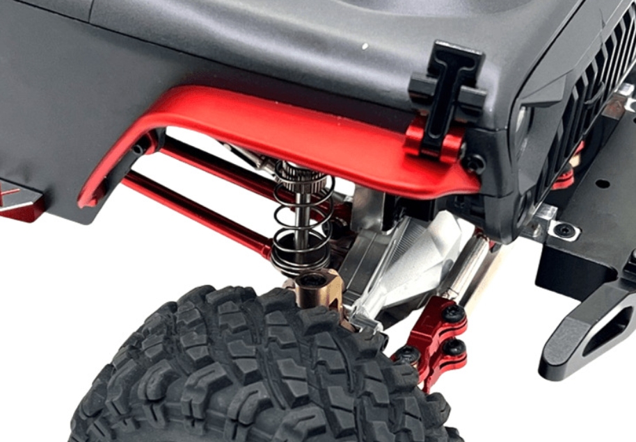 MJX-Hyper-Go-H12Y-Upgrade-Parts-Front-Left-and-Right-Wheelbase-Fenders-Red-Overview