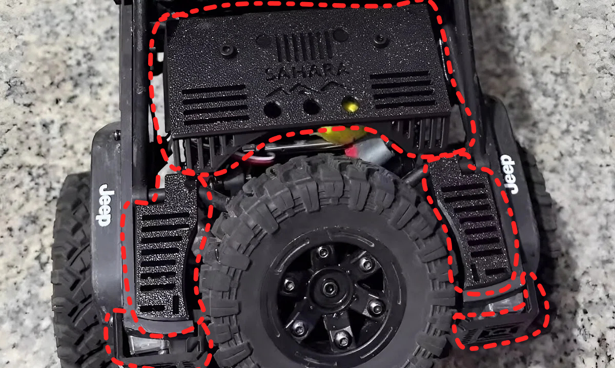 MJX Hyper Go H12Y Upgrade Parts Rear Compartment Decorative Cover Plate Overview